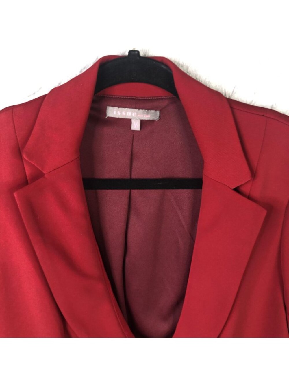 Issue New York Dress Womens M Red Ruffle Jacket Mini Long Sleeve Party Cocktail - Picture 16 of 16